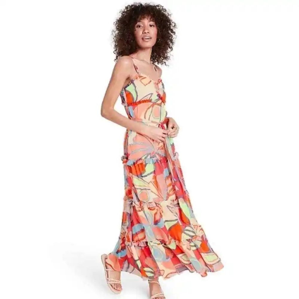 Alexis X Target Abstract Pattern Multi Color Tier… - image 1